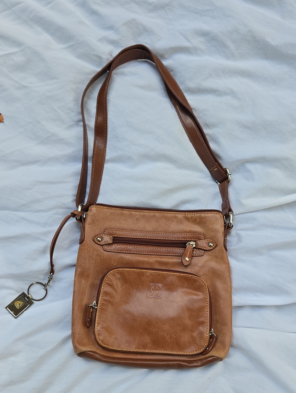 Giani Bernini Brown Leather Crossbody Bag